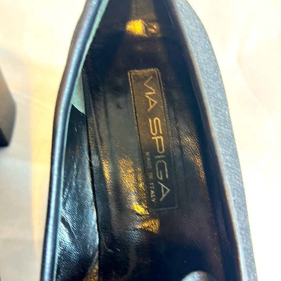Via Spiga Size 11,Steel Grey Fabric & Black Metal hardware. Soles for non-slip. - Picture 7 of 9